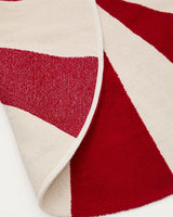 Teppich Wirla 100% Baumwolle beige und rot Ø 100 cm von Kave Home – Produktbild 1