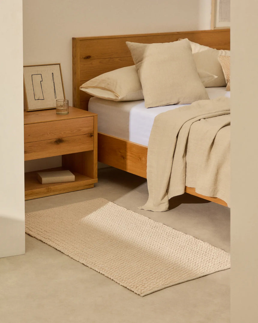 Teppichläufer Mascarell Baumwolle und Polyester weiß 70 x 140 cm von Kave Home – Bild 2