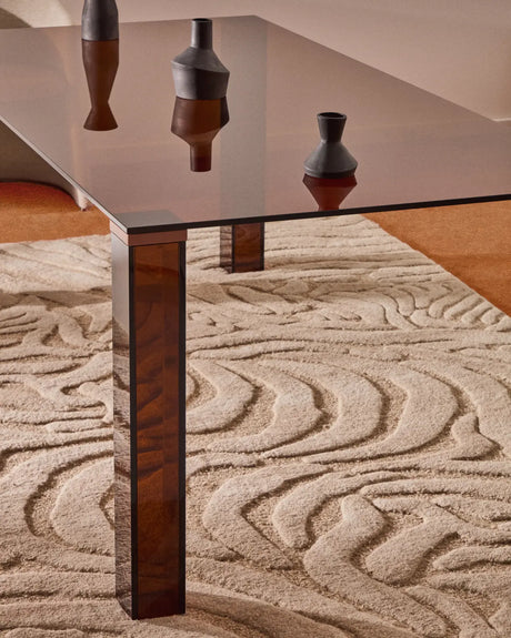 Tisch Adularia aus braunem Einscheiben-Sicherheitsglas, 160 x 90 cm von Kave Home – Bild 3