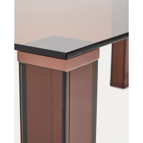 Tisch Adularia aus braunem Einscheiben-Sicherheitsglas, 160 x 90 cm von Kave Home – Bild 8