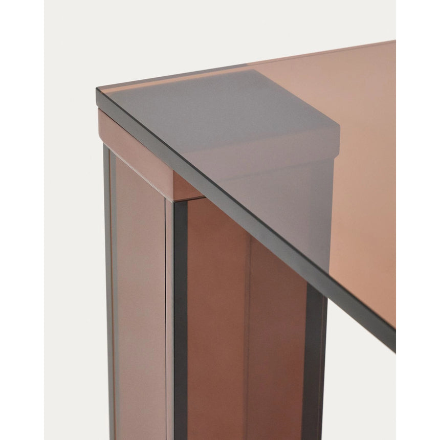 Tisch Adularia aus braunem Einscheiben-Sicherheitsglas, 200 x 100 cm von Kave Home – Bild 12