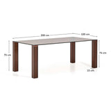 Tisch Adularia aus braunem Einscheiben-Sicherheitsglas, 200 x 100 cm von Kave Home – Bild 7