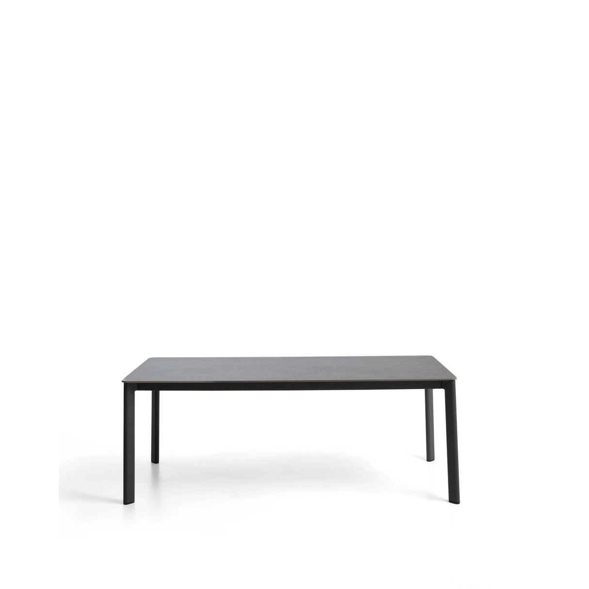 Tisch Anafi aus gesintertem Stein und Aluminium in Graphit, 180 x 90 cm von Kave Home – Bild 1