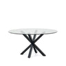 Tisch Argo aus Glas und Stahlbeinen mit schwarzem Finish Ø 150 cm von Kave Home – Bild 1