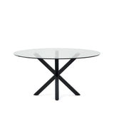 Tisch Argo aus Glas und Stahlbeinen mit schwarzem Finish Ø 150 cm von Kave Home – Bild 5