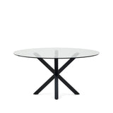 Tisch Argo aus Glas und Stahlbeinen mit schwarzem Finish Ø 150 cm von Kave Home – Bild 6