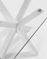 Tisch Argo aus Glas und Stahlbeinen mit weißem Finish, 200 x 100 cm von Kave Home – Bild 8