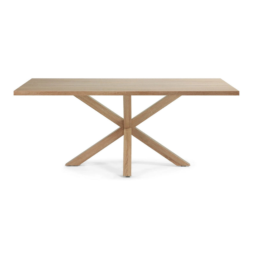 Tisch Argo aus Melamin mit natürlicher Oberfläche und Beinen aus Stahl in Holzoptik, 200 x 100 cm von Kave Home – Bild 6
