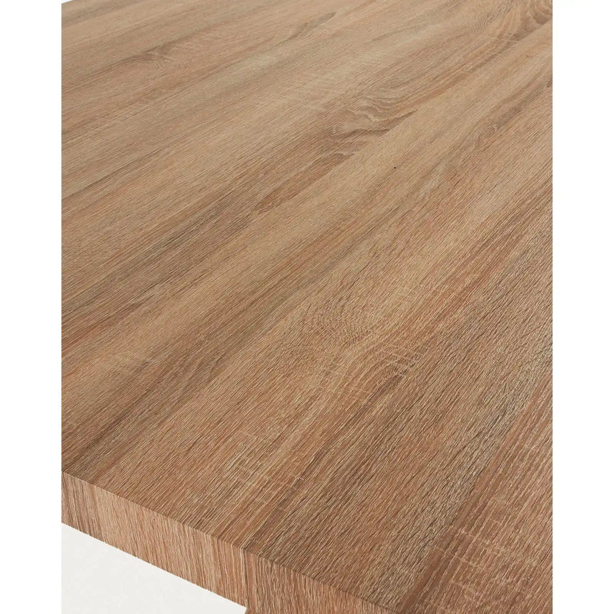 Tisch Argo aus Melamin mit natürlicher Oberfläche und Beinen aus Stahl in Holzoptik, 200 x 100 cm von Kave Home – Bild 9