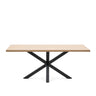 Tisch Argo aus Melamin mit natürlicher Oberfläche und Stahlbeinen mit schwarzem Finish, 200 x 100 cm von Kave Home – Bild 5