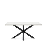 Tisch Argo aus Melamin mit weißer Oberfläche, 160 x 100 cm von Kave Home – Bild 1