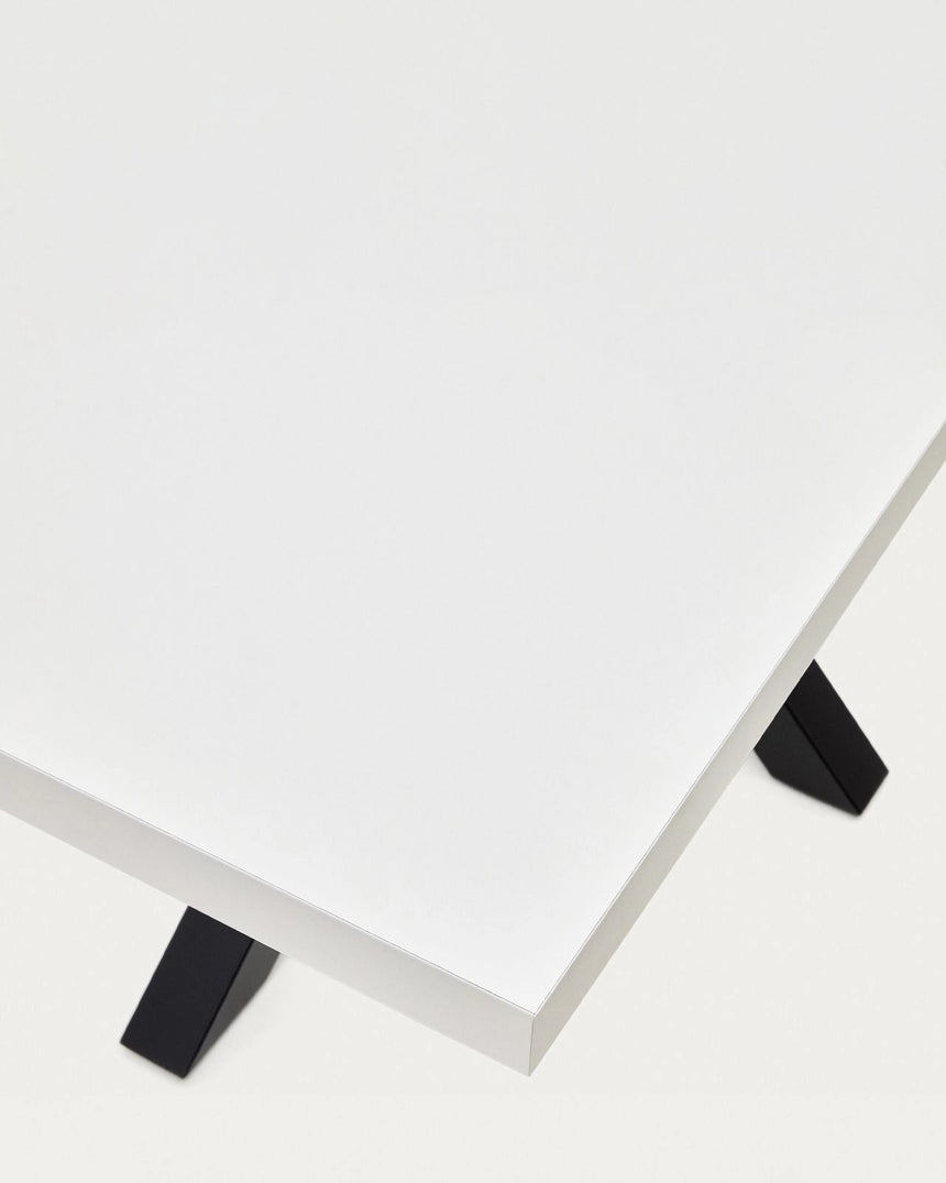 Tisch Argo aus Melamin mit weißer Oberfläche, 160 x 100 cm von Kave Home – Bild 6