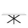 Tisch Argo aus Melamin mit weißer Oberfläche und Stahlbeinen mit schwarzem Finish, 200 x 100 cm von Kave Home – Bild 1