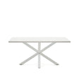 Tisch Argo aus Melamin mit weißer Oberfläche und Stahlbeinen mit weißem Finish, 160 x 100 cm von Kave Home – Bild 5