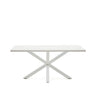 Tisch Argo aus Melamin mit weißer Oberfläche und Stahlbeinen mit weißem Finish, 160 x 100 cm von Kave Home – Bild 5