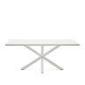 Tisch Argo aus Melamin mit weißer Oberfläche und Stahlbeinen mit weißem Finish, 200 x 100 cm von Kave Home – Bild 5