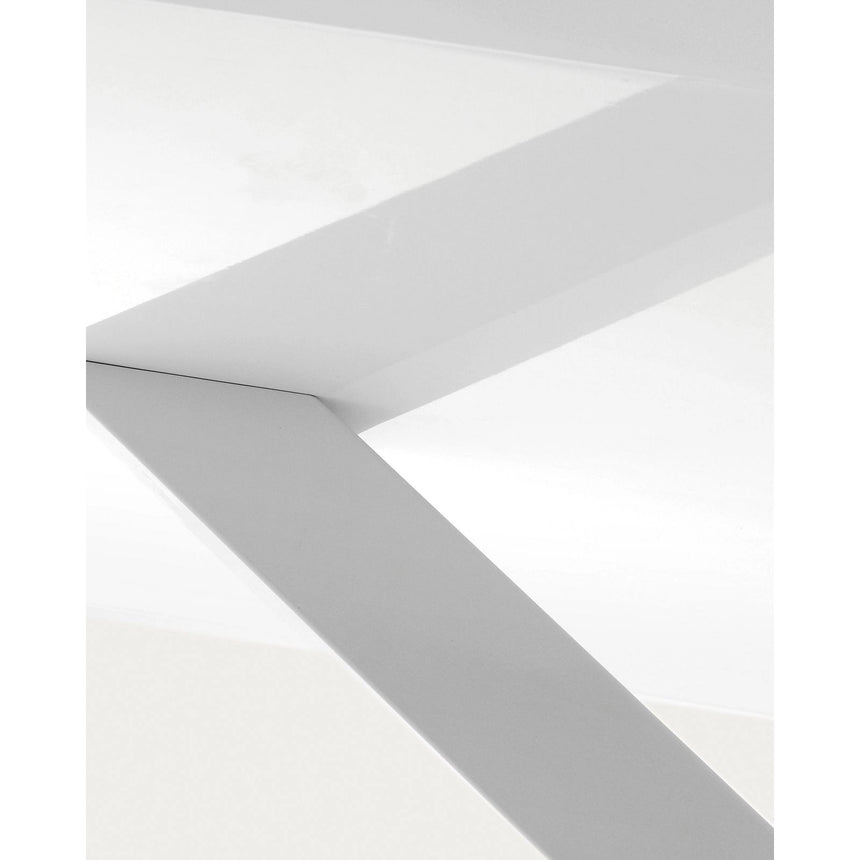 Tisch Argo aus Melamin mit weißer Oberfläche und Stahlbeinen mit weißem Finish, 200 x 100 cm von Kave Home – Bild 9