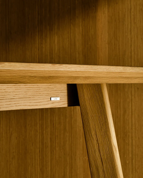 Tisch Idun aus furniertem und massivem Eichenholz mit Finish in natürlichem Farbton FSC Mix Credit 220 x 100 cm von Kave Home – Bild 6