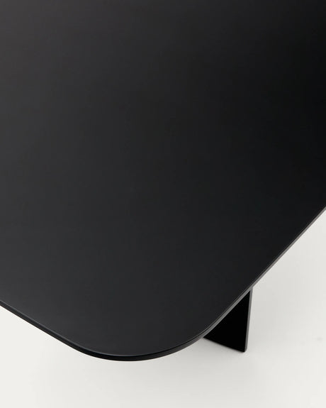 Tisch Litto aus schwarz lackiertem MDF 200 x 100 cm von Kave Home – Produktbild 1