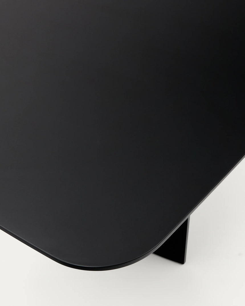 Tisch Litto aus schwarz lackiertem MDF 200 x 100 cm von Kave Home – Produktbild 1