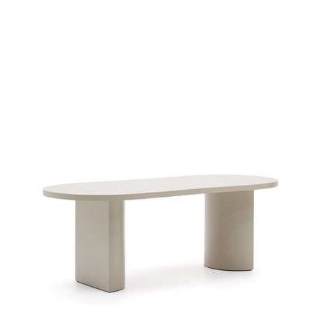 Tisch Nealy aus lackiertem MDF mit eierschalfarbenem Finish 200 x 100 cm von Kave Home – Produktbild 3