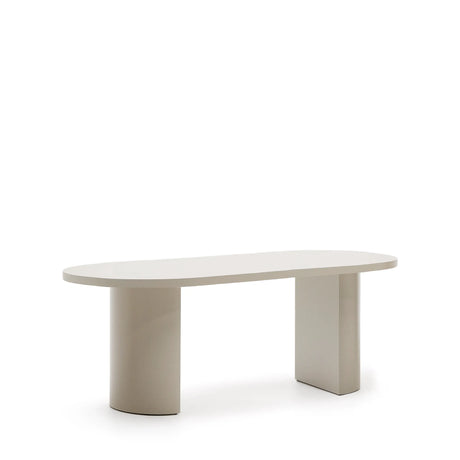 Tisch Nealy aus lackiertem MDF mit eierschalfarbenem Finish 200 x 100 cm von Kave Home – Produktbild 5