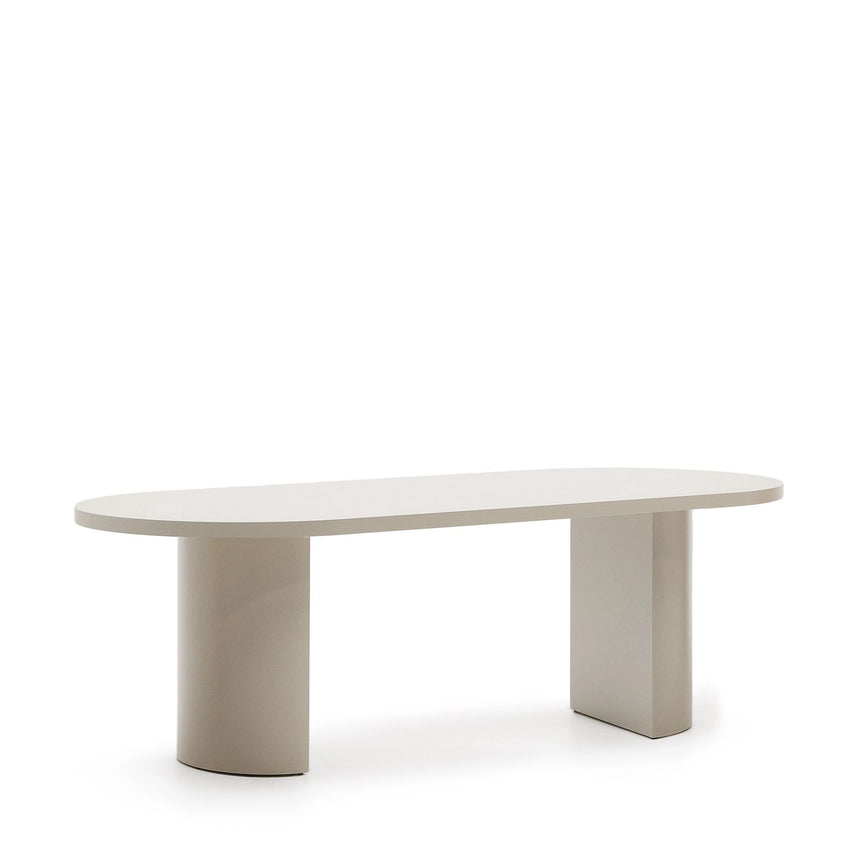 Tisch Nealy aus lackiertem MDF mit eierschalfarbenem Finish 240 x 100 cm von Kave Home – Bild 6