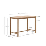 Tisch Sori aus massivem Akazienholz, 138 x 78 cm, FSC 100 % von Kave Home – Produktbild 4