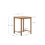 Tisch Sori aus massivem Akazienholz, 78 x 78 cm, FSC 100 % von Kave Home – Produktbild 3