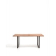 Tisch Uxue aus massivem Akazienholz mit Beinen aus schwarzem Stahl 160 x 90 cm von Kave Home – Bild 1