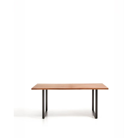 Tisch Uxue aus massivem Akazienholz mit Beinen aus schwarzem Stahl 160 x 90 cm von Kave Home – Bild 1