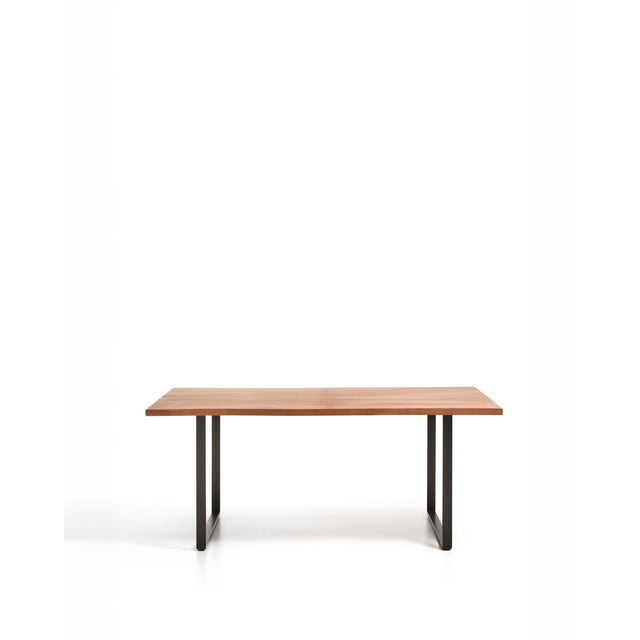 Tisch Uxue aus massivem Akazienholz mit Beinen aus schwarzem Stahl 160 x 90 cm von Kave Home – Bild 1