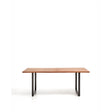 Tisch Uxue aus massivem Akazienholz mit Beinen aus schwarzem Stahl 180 x 90 cm von Kave Home – Bild 1