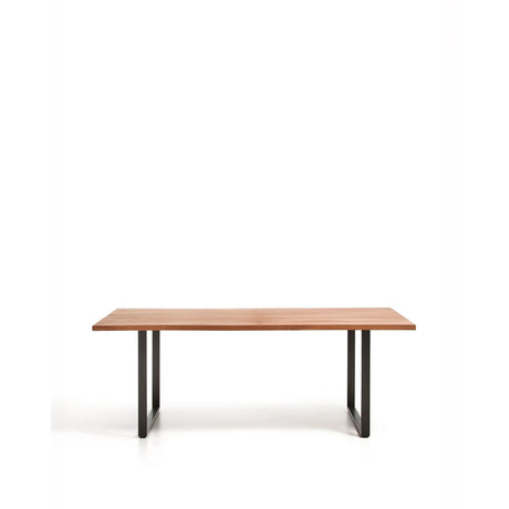 Tisch Uxue aus massivem Akazienholz mit Beinen aus schwarzem Stahl 200 x 90 cm von Kave Home – Bild 1