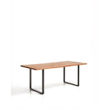 Tisch Uxue aus massivem Akazienholz mit Beinen aus schwarzem Stahl 200 x 90 cm von Kave Home – Bild 3