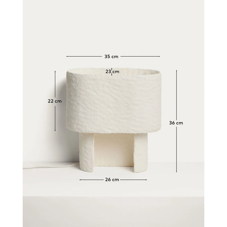 Tischlampe Bedala aus weißem Pappmaché von Kave Home – Bild 5