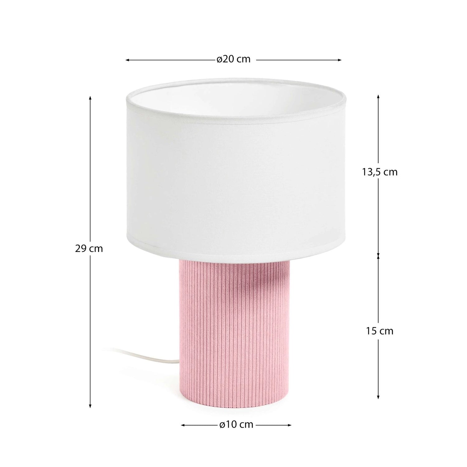 Tischlampe Bianella aus Baumwolle und Cord von Kave Home – Bild 3