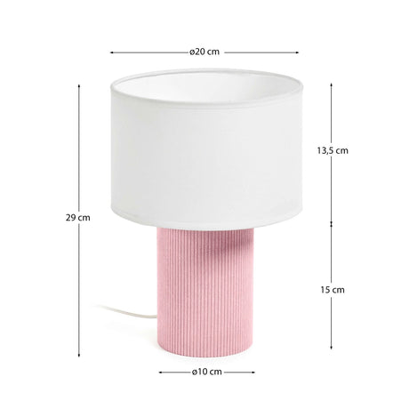 Tischlampe Bianella aus Baumwolle und Cord von Kave Home – Bild 3