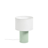 Tischlampe Bianella aus Baumwolle und türkisfarbenem Cord von Kave Home – Bild 1