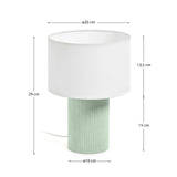 Tischlampe Bianella aus Baumwolle und türkisfarbenem Cord von Kave Home – Bild 3
