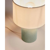 Tischlampe Bianella aus Baumwolle und türkisfarbenem Cord von Kave Home – Bild 4