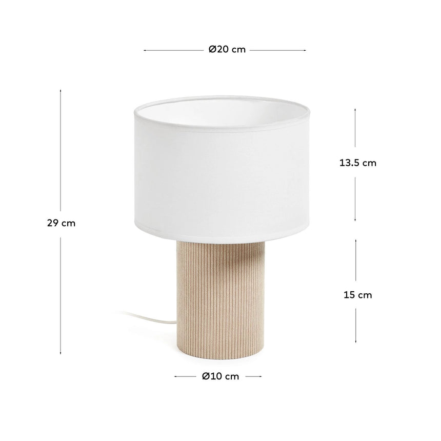 Tischlampe Bianella aus Cord von Kave Home – Bild 5
