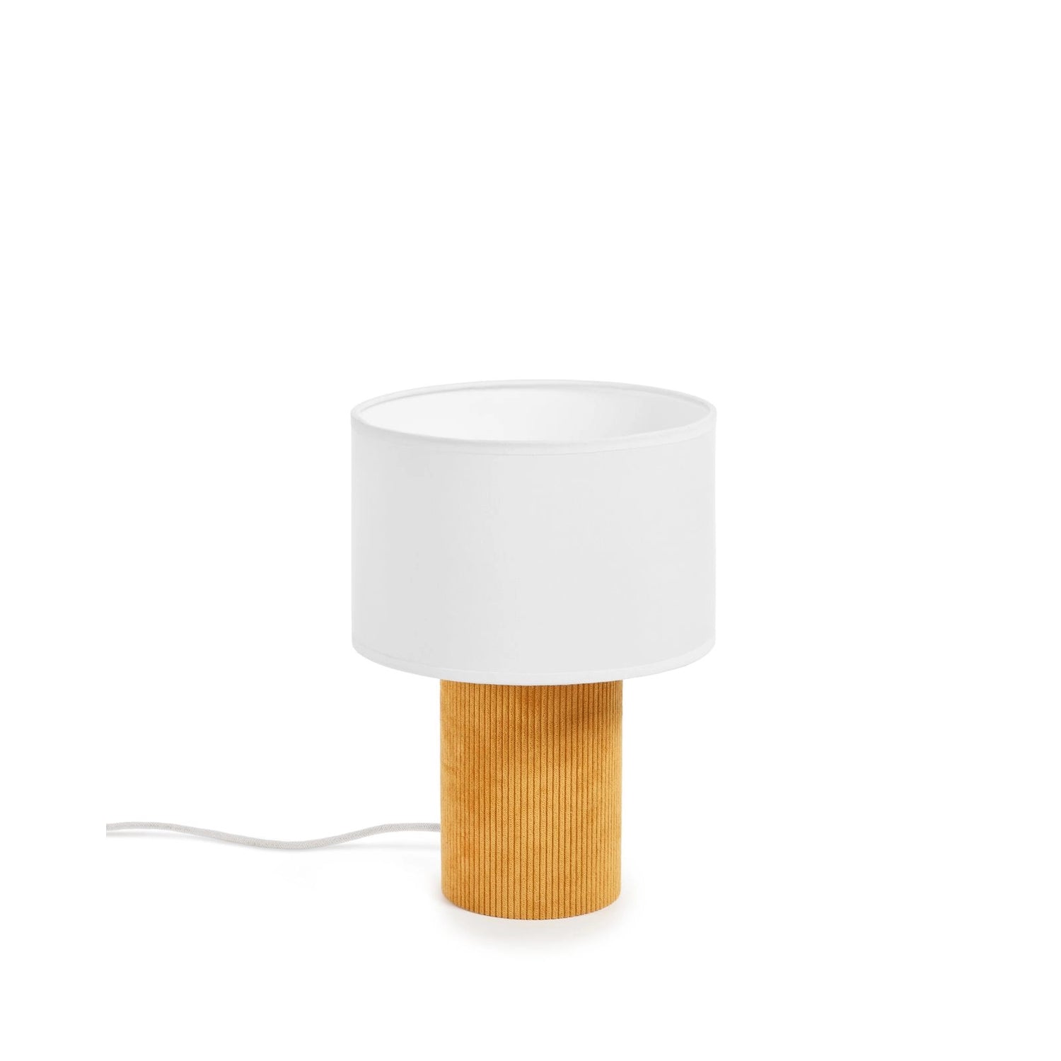 Tischlampe Bianella aus Cord in Senfgelb von Kave Home – Bild 5