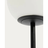 Tischlampe Brisia aus Metall mit schwarzem Finish und einer Glaskugel Ø15 cm von Kave Home – Produktbild 5