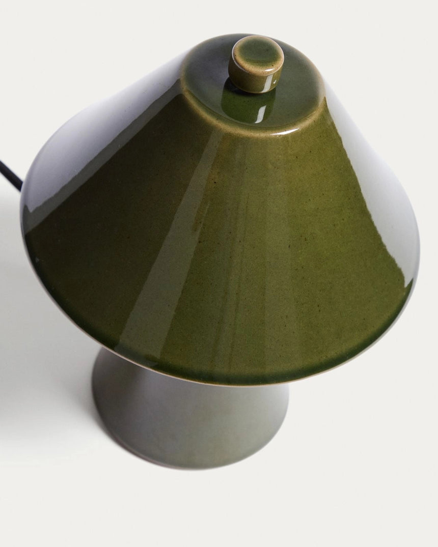 Tischlampe Ceren aus grüner Keramik, 21 cm von Kave Home – Bild 4