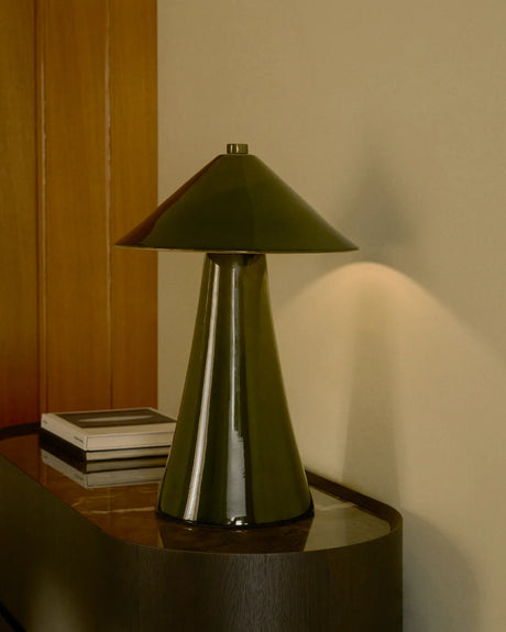 Tischlampe Ceren aus grüner Keramik, 54 cm von Kave Home – Bild 2