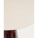 Tischlampe Drava aus weinroter Keramik mit Baumwollschirm von Kave Home – Bild 8