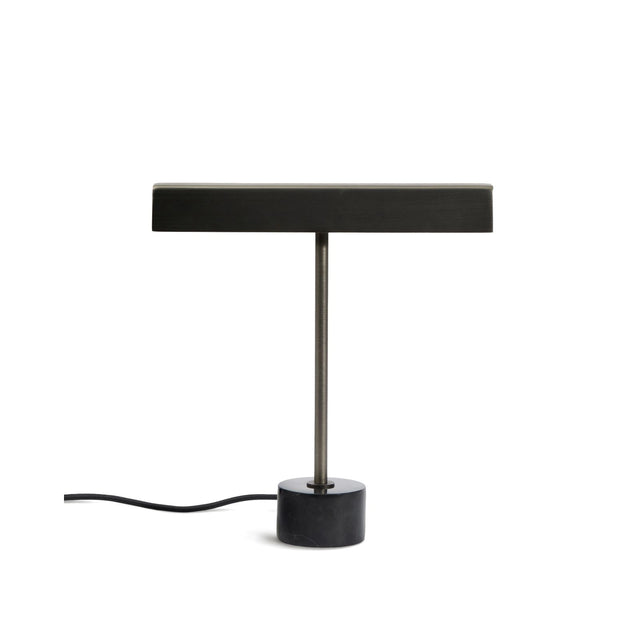 Tischlampe Lynor aus gebürstetem Metall mit Marmorsockel von Kave Home – Bild 1