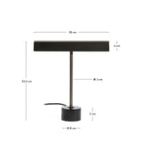 Tischlampe Lynor aus gebürstetem Metall mit Marmorsockel von Kave Home – Bild 3