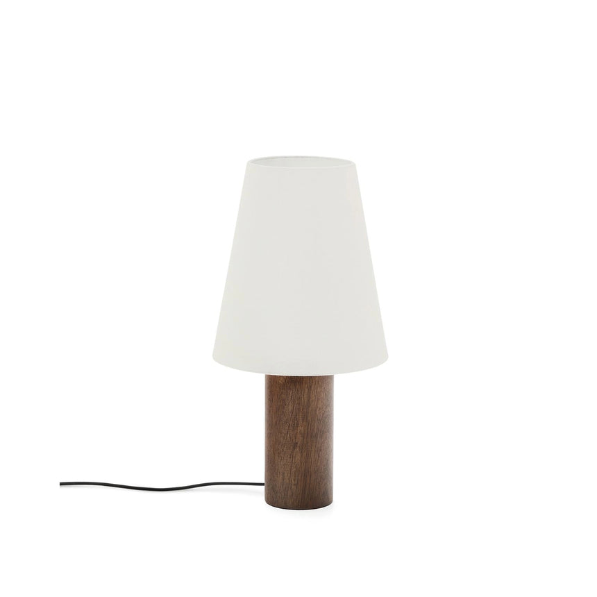 Tischlampe Marga aus massivem Gummibaumholz mit Finish von Kave Home – Bild 1